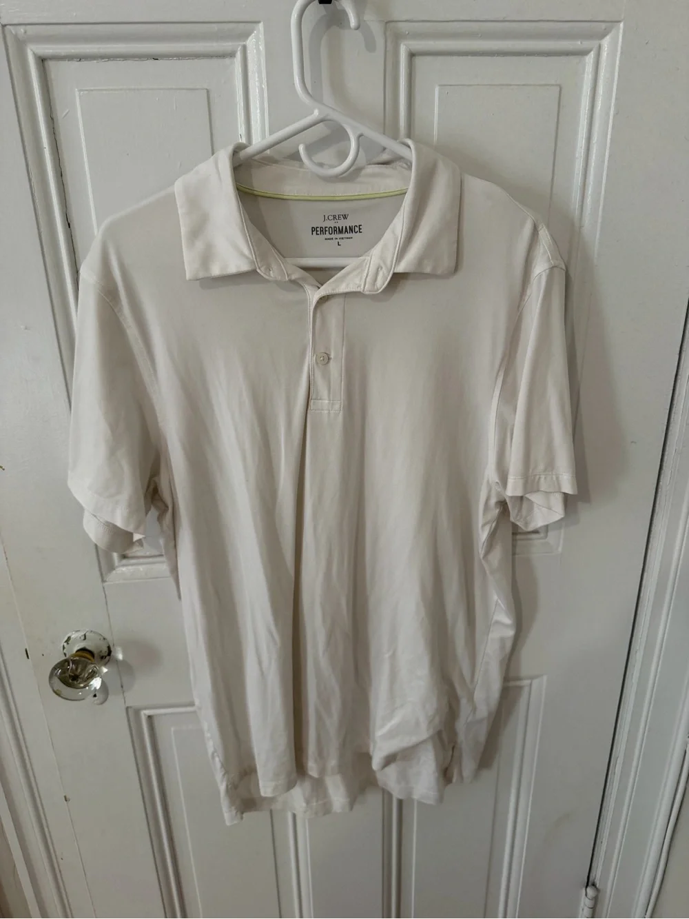 J. Crew Performance Men's Short-Sleeve Polo - white